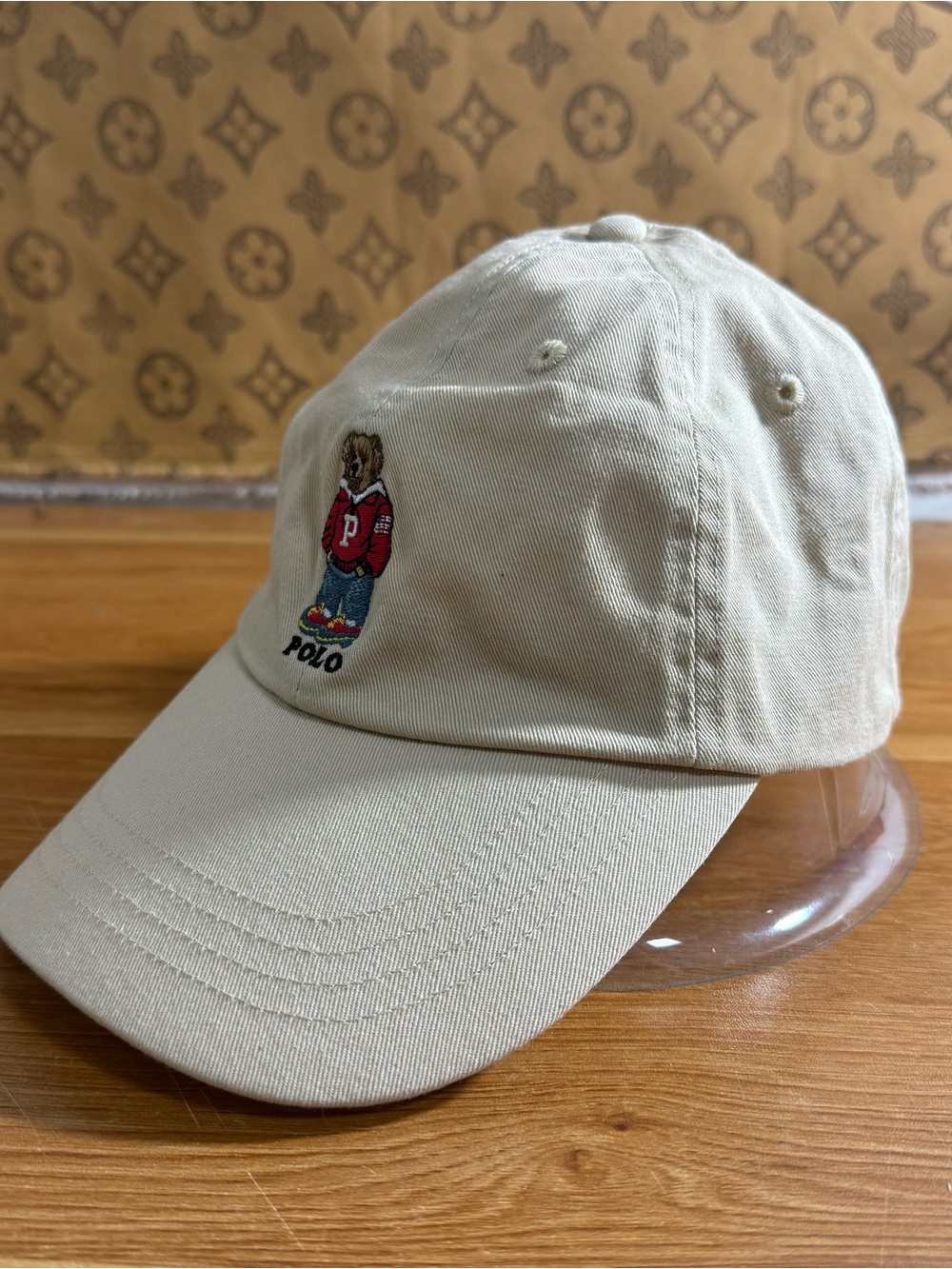 Polo by Ralph Lauren Cream Polo Bear Embroidered Baseball Cap - Picture 3 of 4